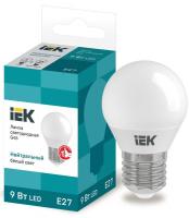 Лампа светодиодная Eco G45 9Вт шар 4000К нейтр. бел. E27 230В IEK LLE-G45-9-230-40-E27