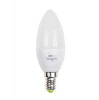 Лампа светодиодная PLED-ECO 5Вт C37 свеча 3000К тепл. бел. E14 400лм 220-240В JazzWay 1036834A