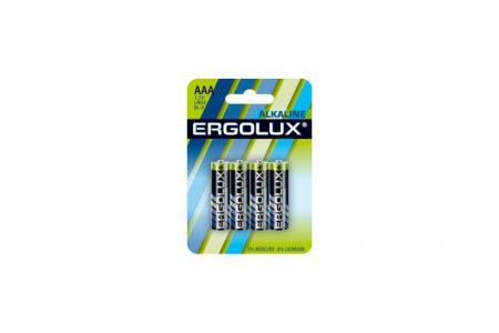 Элемент питания алкалиновый AAA/LR03 1.5В Alkaline BL-4 (блист.4шт) Ergolux 11744